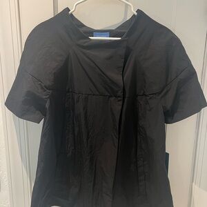 Simply Vera Vera Wang Black Short-Sleeve Peplum Top